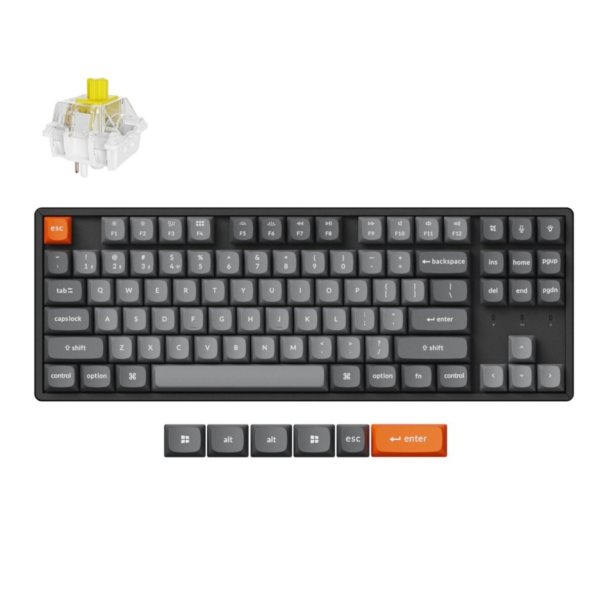Keychron_K8M-J4_wr_01a Keychron K8 Max QMK Wireless Custom Mechanical Keyboard | BANANA Switches - Image 1
