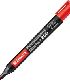 Luxor 250 Red Permanent Marker (Bullet Tip - Box of 10)