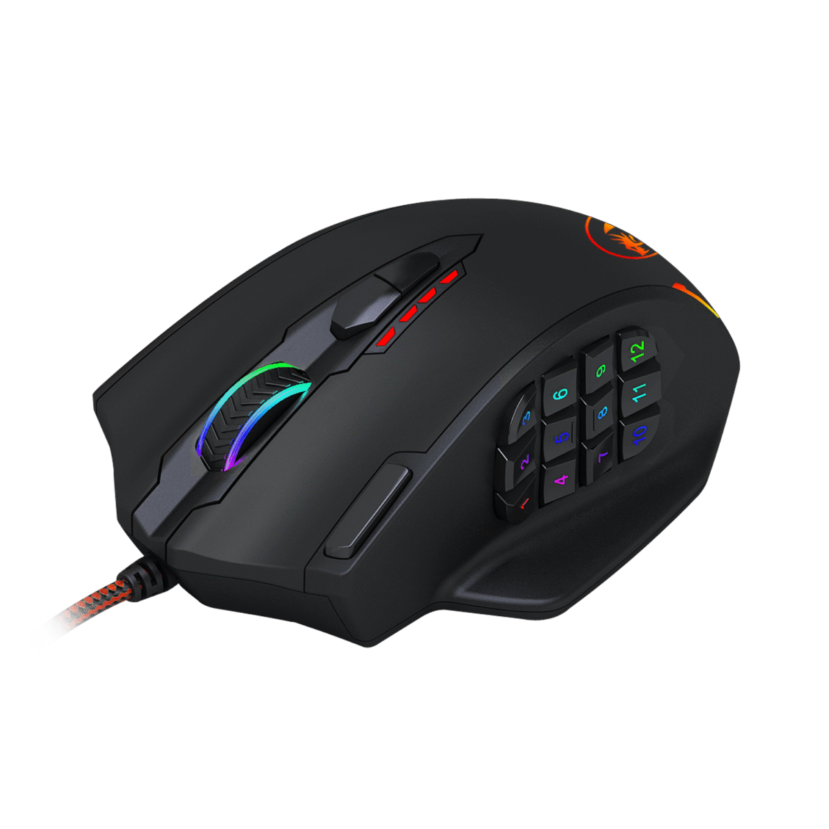 M908-2 REDRAGON IMPACT 12400DPI MMO Gaming Mouse - Black - Image 2