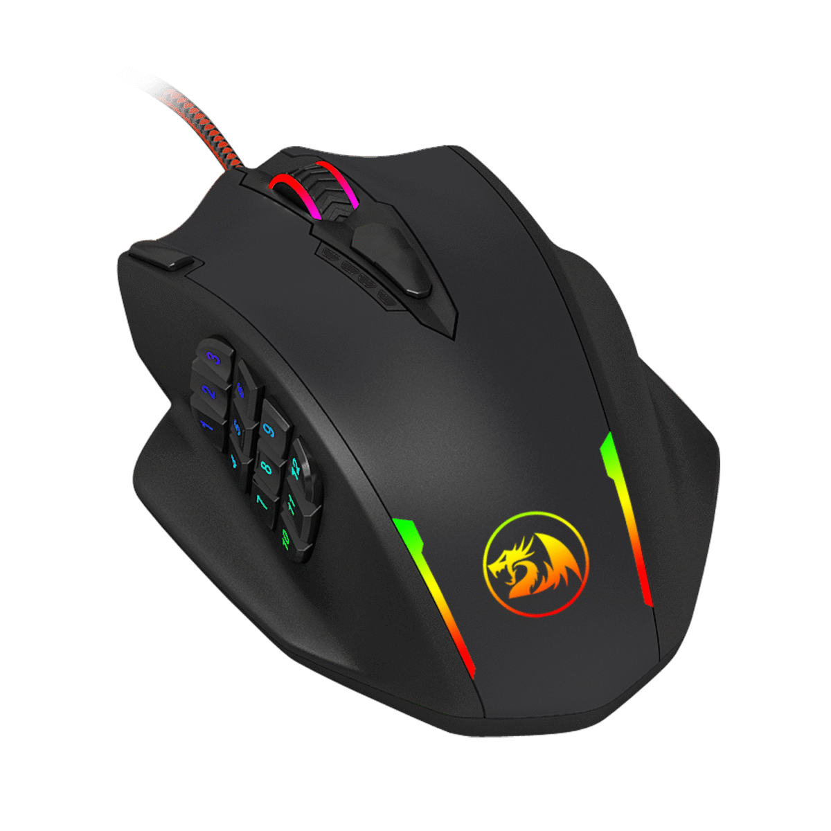 M908-6 REDRAGON IMPACT 12400DPI MMO Gaming Mouse - Black - Image 6