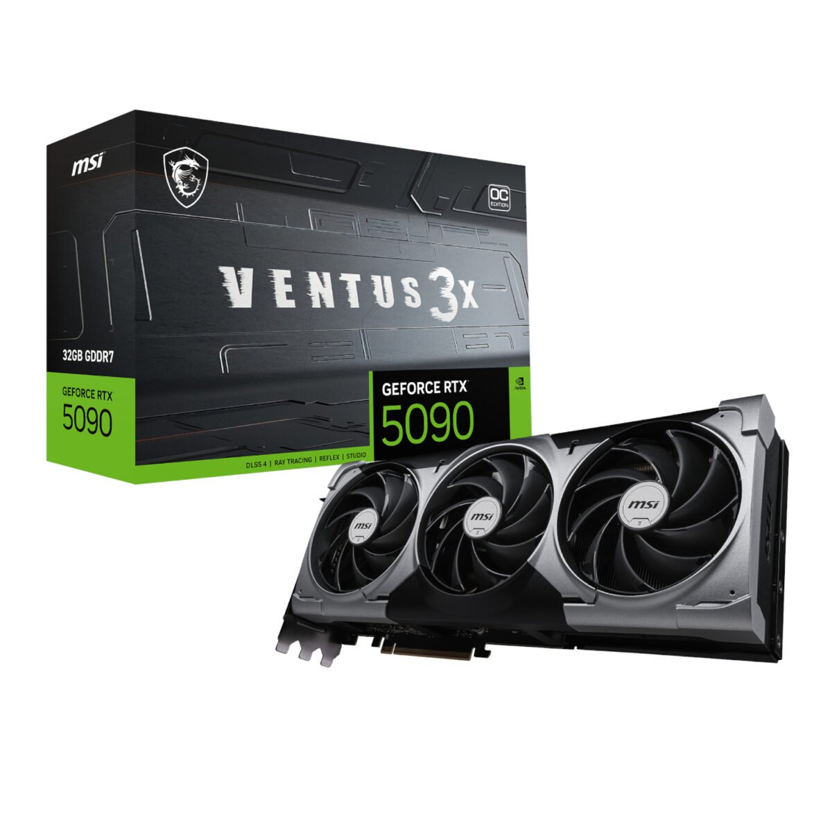 MSI_RTX5090VENTUS3XOC32GB_wr_01a MSI GeForce RTX 5090 VENTUS 3X OC 32G Graphics Card - Image 1