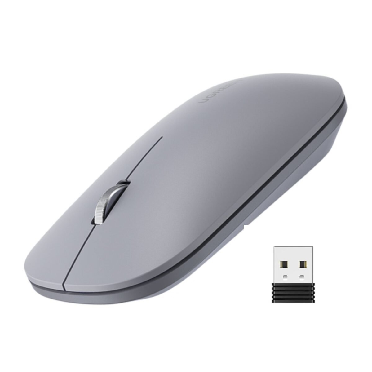 MU001-90373_UGreen-Portable-2.4GHz-Wireless-Mouse-Grey_wr_01 UGreen Portable 2.4GHz Wireless Mouse - Grey - Image 1
