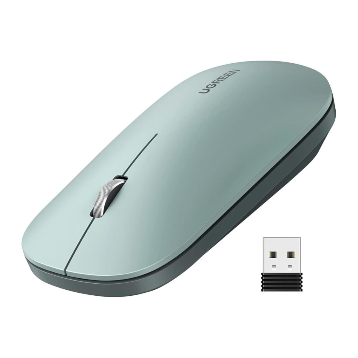 MU001-90374_UGreen-Portable-2.4GHz-Wireless-Mouse-Green_wr_01 UGreen Portable 2.4GHz Wireless Mouse - Green - Image 1