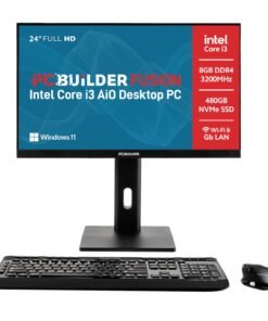 PCBuilder FUSION 24" Intel i3-14100 Windows 11 AiO Desktop PC