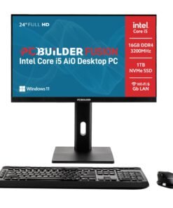 PCBuilder FUSION 24″ Intel Core i5-14400 Windows 11 AiO Desktop PC
