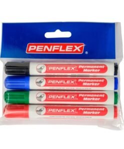 Penflex Permanent Markers (4 Colours - Bullet Tip)