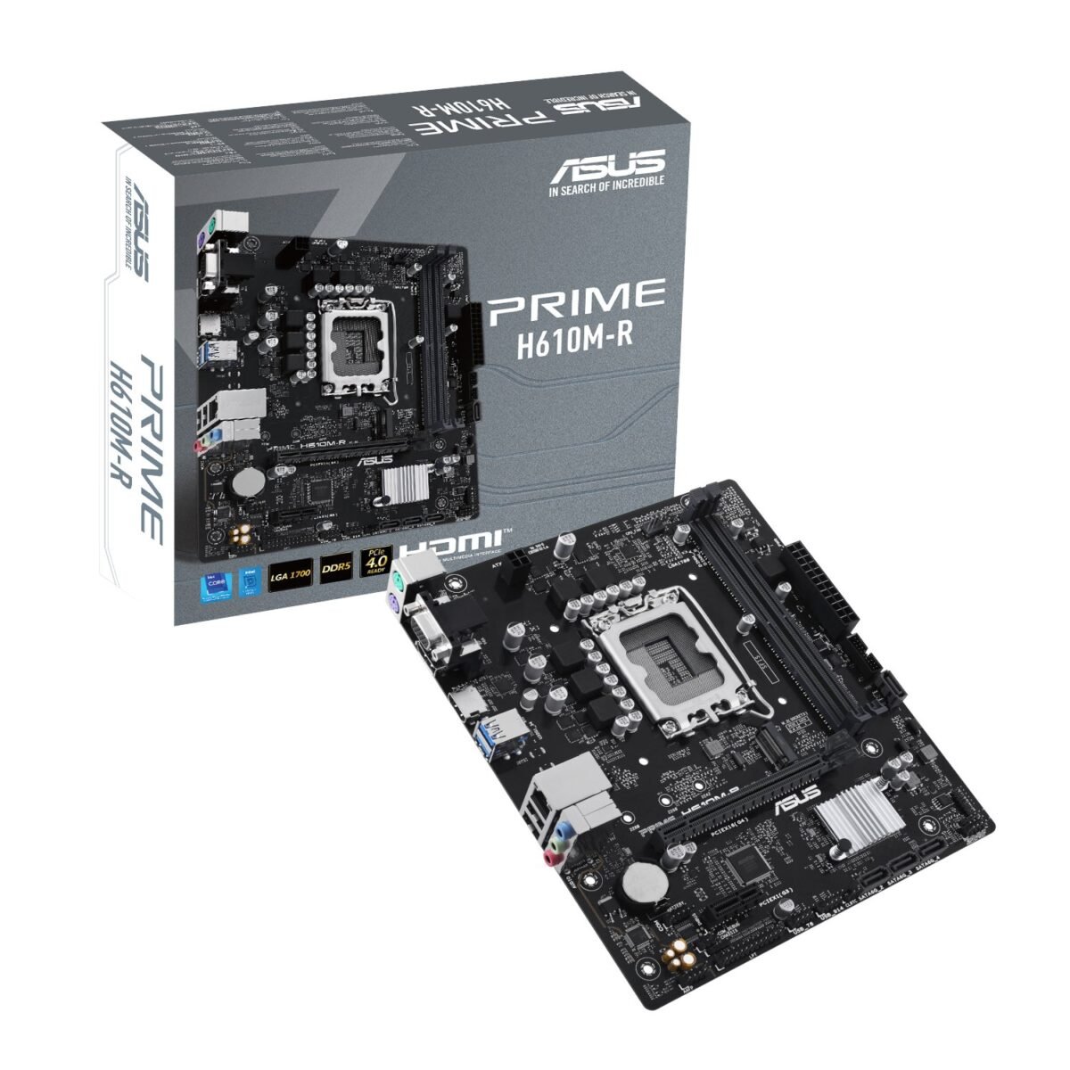 PRIME-H610M-R-SI_Asus-PRIME-H610M-R-LGA1700-Micro-ATX-Motherboard-Black_wr_01 Asus PRIME H610M-R LGA1700 Micro ATX Motherboard - Image 1