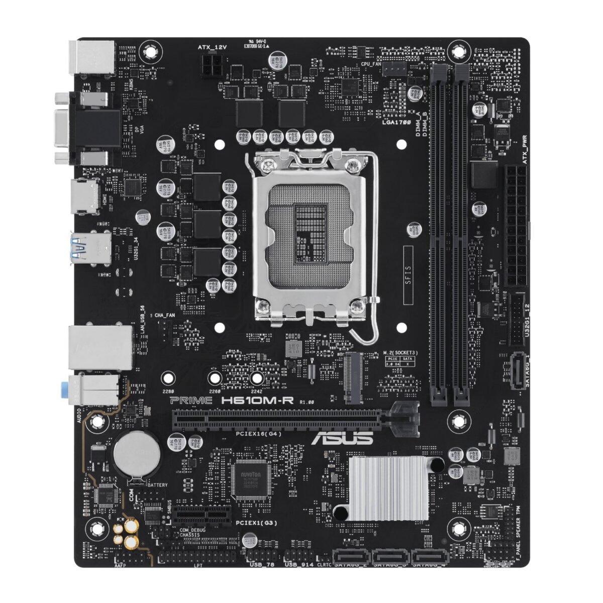 PRIME-H610M-R-SI_Asus-PRIME-H610M-R-LGA1700-Micro-ATX-Motherboard-Black_wr_02 Asus PRIME H610M-R LGA1700 Micro ATX Motherboard - Image 2