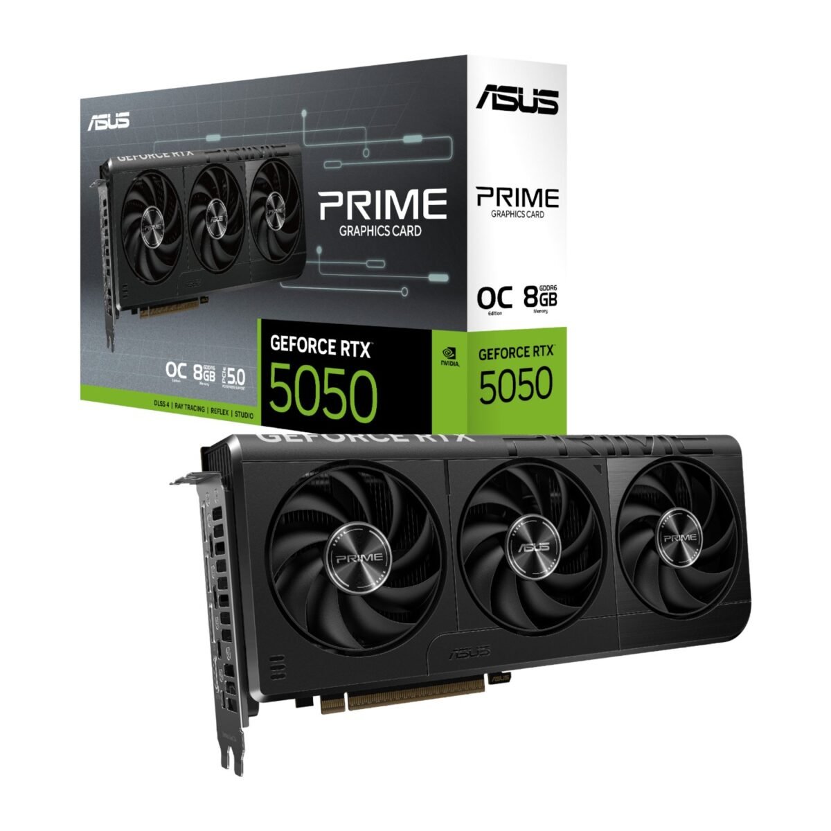 PRIME-RTX5050-O8G_ASUS-Prime-GeForce-RTX™-5050-8GB-GDDR6-OC-Edition-Graphics-Card_wr_01 ASUS Nvidia GeForce RTX 5050 Prime OC 8GB GDDR6 Graphics Card - Image 1