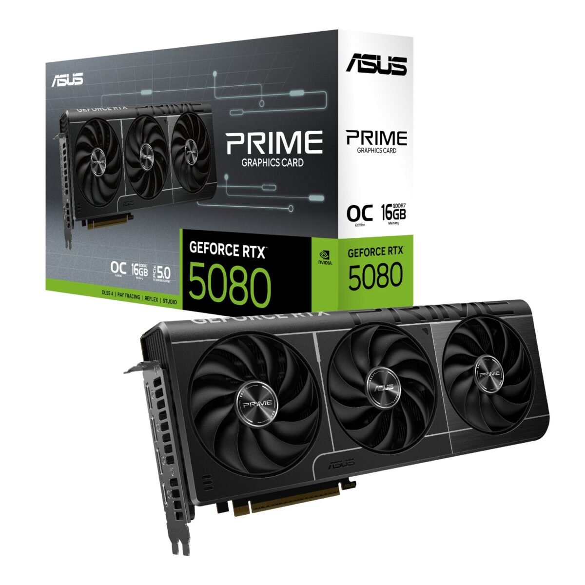 PRIME-RTX5080-O16G-WR-01 ASUS PRIME GeForce RTX 5080 16GB OC Edition GDDR7 Graphics Card - Image 1