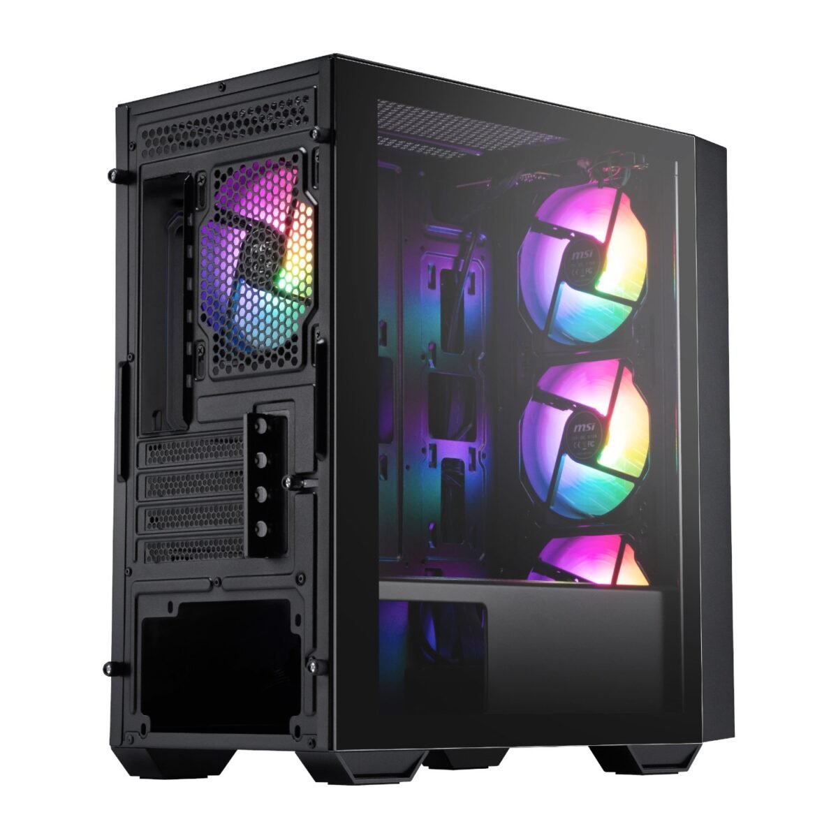 PRO-FORGE-M050A_MSI-PRO-FORGE-M050A-Micro-ATX-Gaming-Chassis-Black_wr_03a MSI PRO FORGE M050A Micro-ATX Gaming Chassis - Black - Image 3
