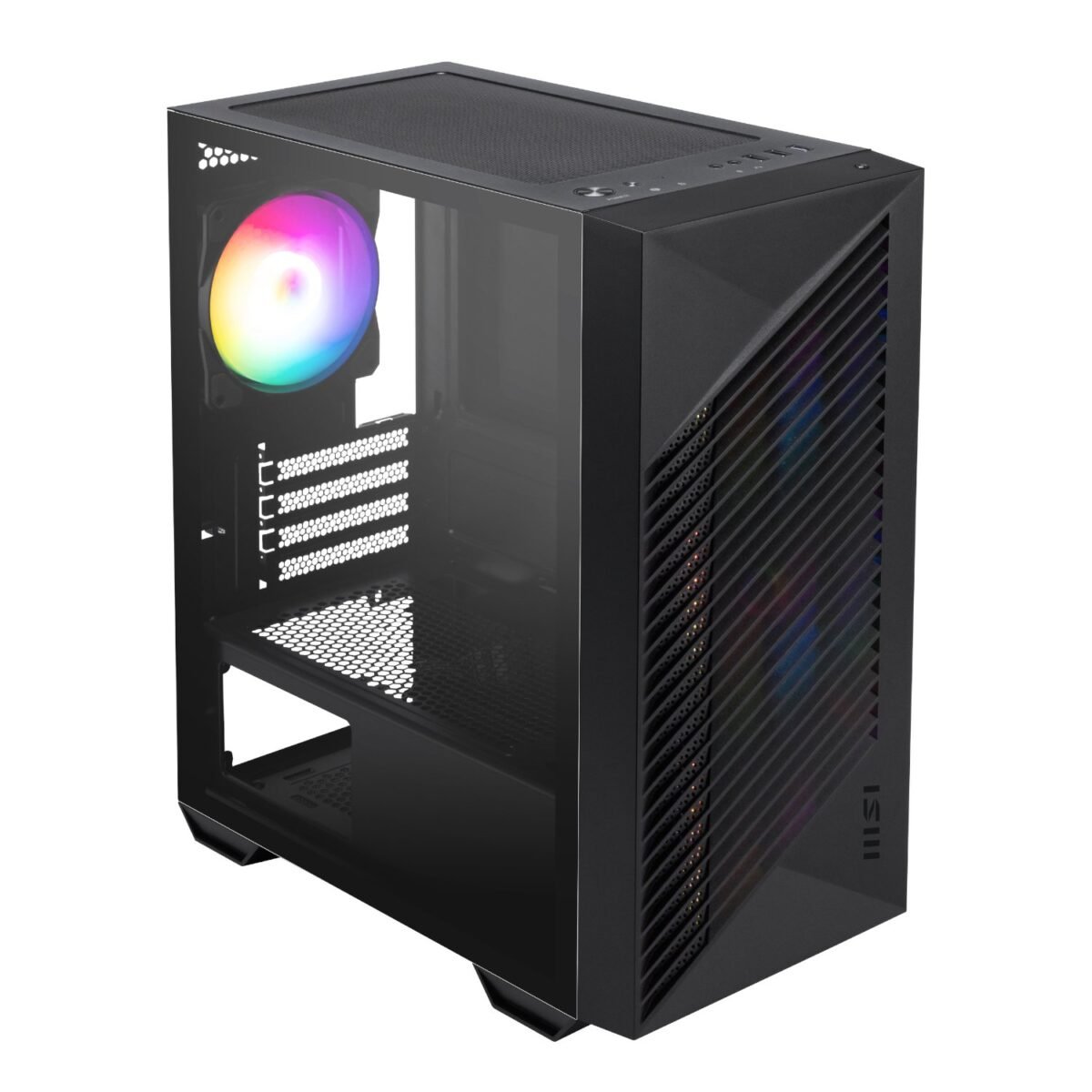 PRO-FORGE-M050A_MSI-PRO-FORGE-M050A-Micro-ATX-Gaming-Chassis-Black_wr_04a MSI PRO FORGE M050A Micro-ATX Gaming Chassis - Black - Image 4