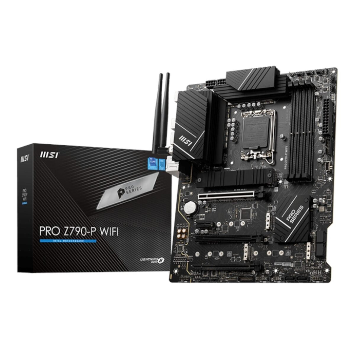 PROZ790-PWIFI-WR-01 MSI PRO Z790-P WIFI Motherboard – Intel Z790, Wi-Fi 6E, DDR5, ATX - Image 1