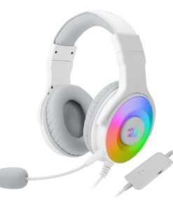 REDRAGON Over-Ear PANDORA USB (Power Only)|Aux (Mic and Headset) RGB Gaming Headset - White