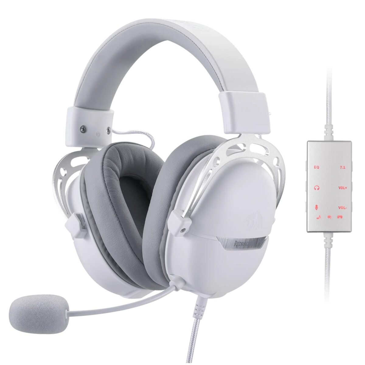RD-H376WG_REDRAGON-OVER-EAR-AURORA-WH_wr_01 REDRAGON Over-Ear AURORA Gaming Headset - White - Image 1