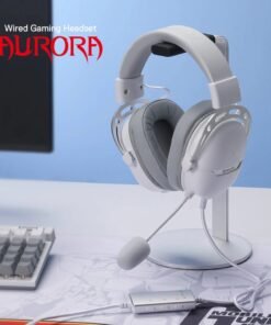 Alternative view of REDRAGON Over-Ear AURORA Gaming Headset - White