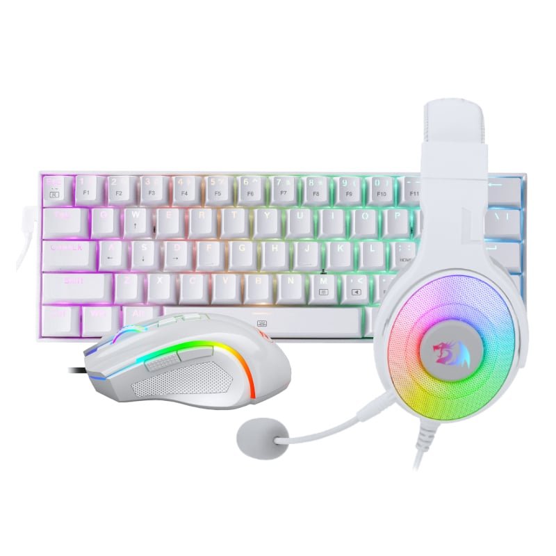 RD-S129W_wr_01 REDRAGON 3IN1 MS|HS|KB WIRED COMBO - WHITE - Image 1