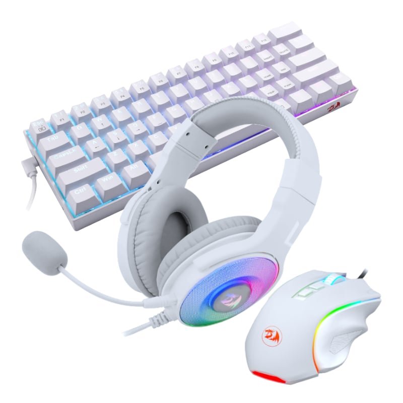 RD-S129W_wr_03 REDRAGON 3IN1 MS|HS|KB WIRED COMBO - WHITE - Image 3
