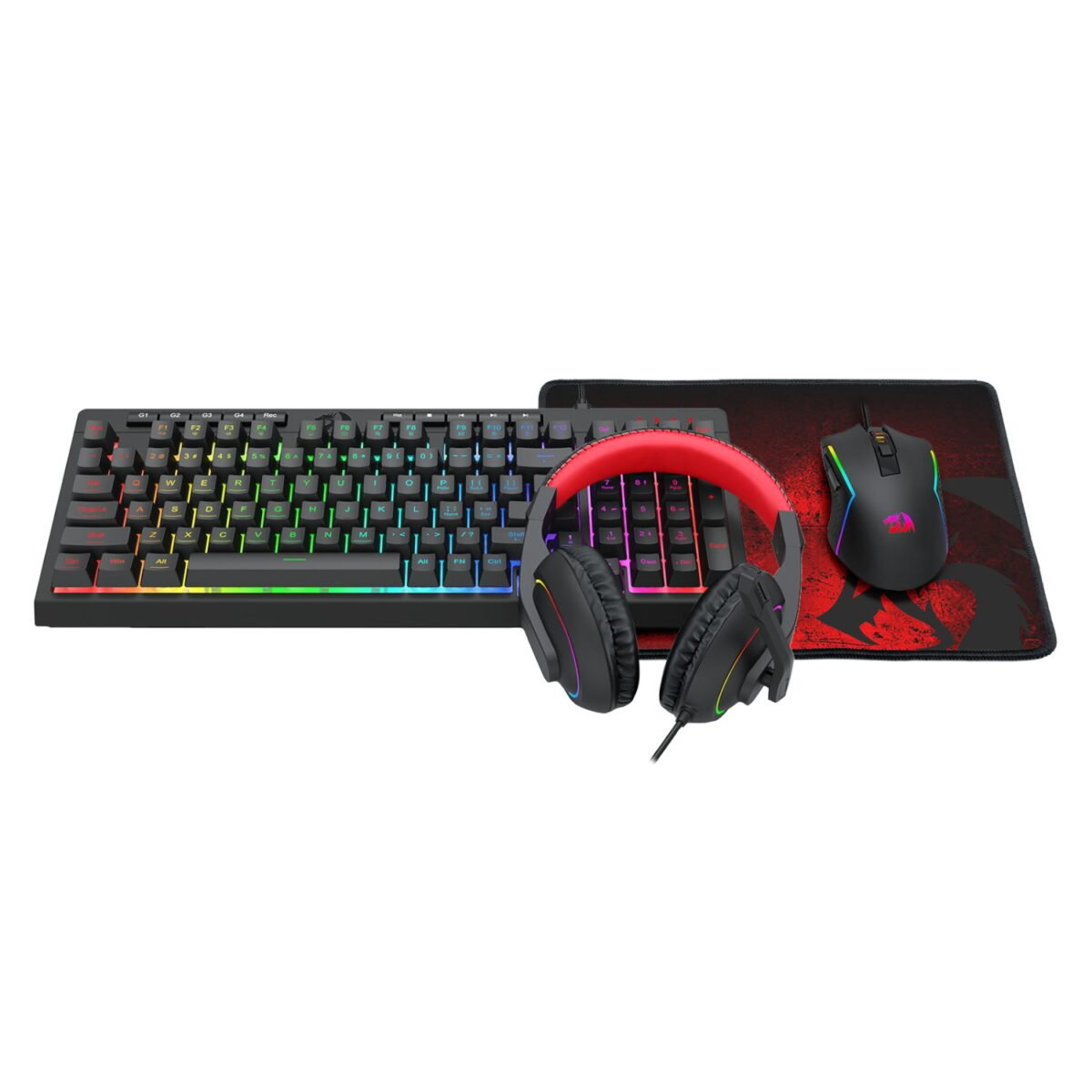 RD-S148_Redragon-4IN1-Gaming-Combo_wr_02 Redragon 4-in-1 Keyboard | Mouse | Mousepad | RGB Headset Gaming Combo - Image 2