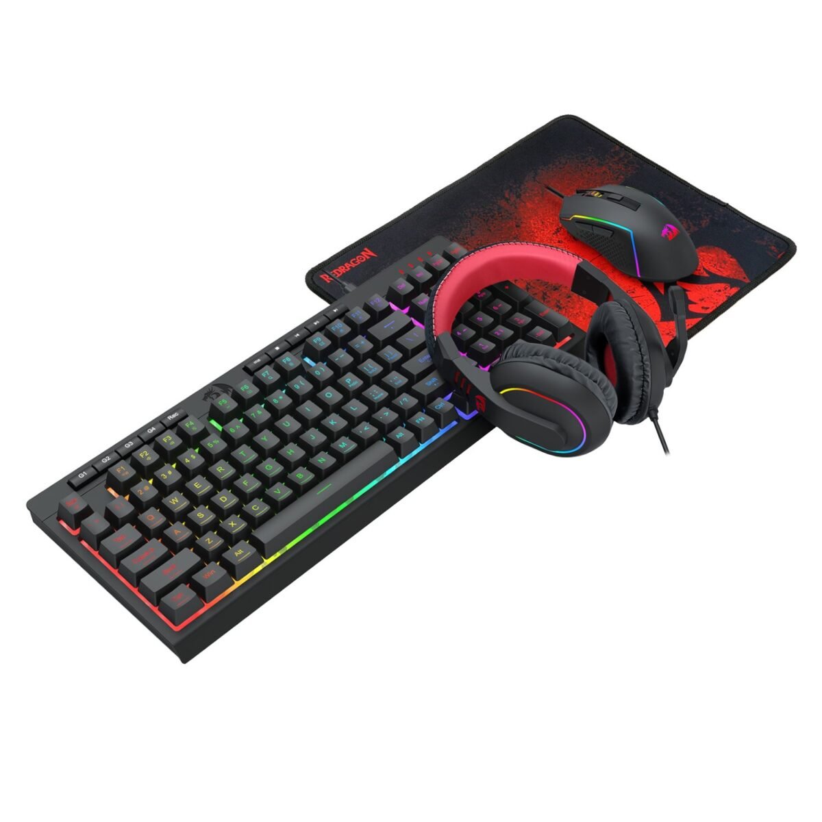 RD-S148_Redragon-4IN1-Gaming-Combo_wr_03 Redragon 4-in-1 Keyboard | Mouse | Mousepad | RGB Headset Gaming Combo - Image 3