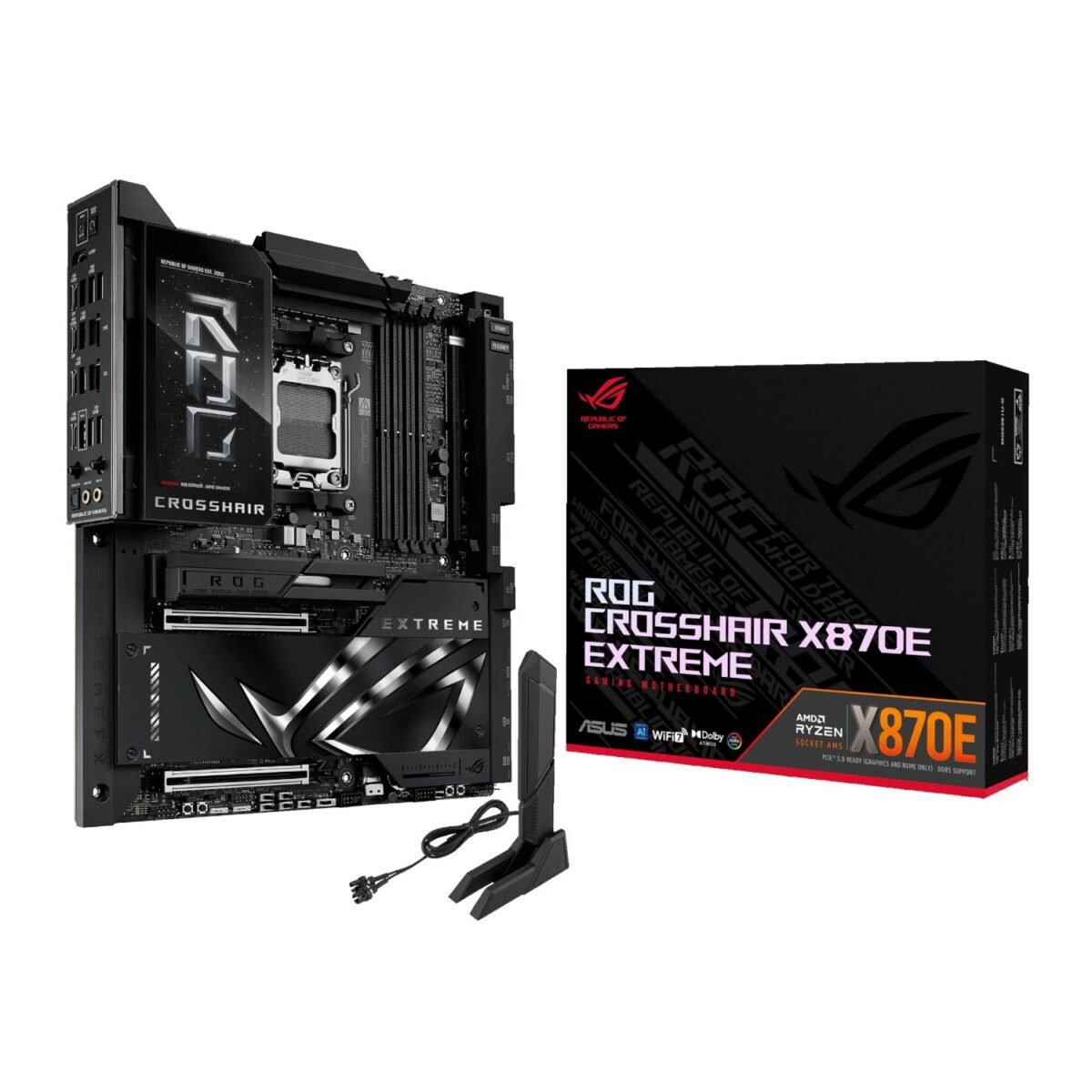 ROGCROSSHAIRX870EEXTREME_Asus-ROG-Crosshair-X870E-EXTREME-AM5-E-ATX-Gaming-Motherboard-Black_wr_01 Asus ROG Crosshair X870E EXTREME AM5 E-ATX Gaming Motherboard - Image 1