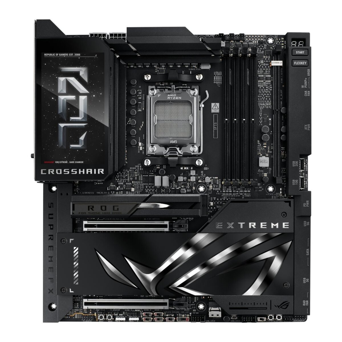 ROGCROSSHAIRX870EEXTREME_Asus-ROG-Crosshair-X870E-EXTREME-AM5-E-ATX-Gaming-Motherboard-Black_wr_02 Asus ROG Crosshair X870E EXTREME AM5 E-ATX Gaming Motherboard - Image 2