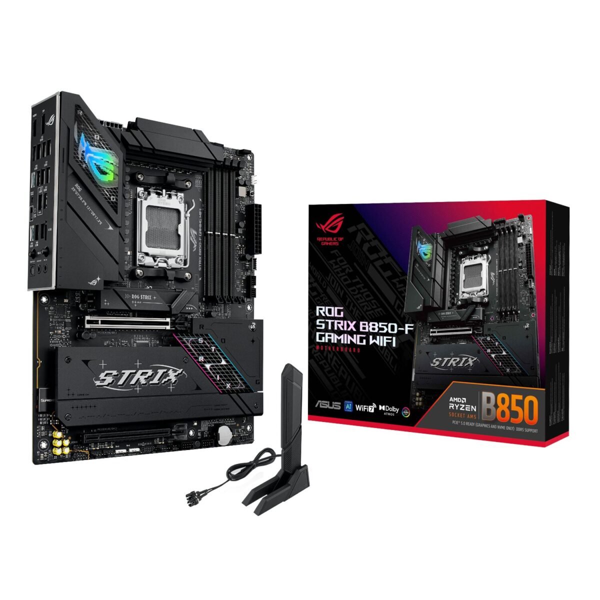ROGSTRIXX850-FGAMINGWIFI-WR-01 Asus ROG Strix B850-F Gaming WiFi Motherboard - AMD AM5 - Image 1