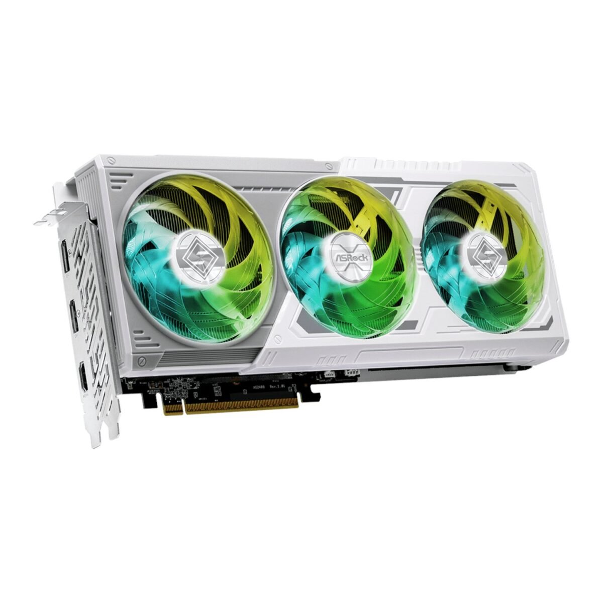 RX9060XTSTEELLEGEND16G_ASRock-AMD-Radeon-RX-9060-XT-Steel-Legend-16GB-OC-Graphics-Card-White_wr_03 ASRock Radeon RX9060 XT Steel Legend 16G Graphics Card - Image 3