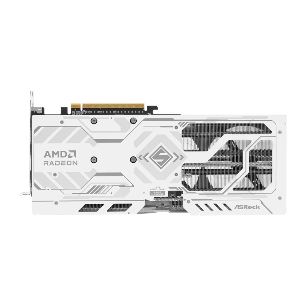 RX9060XTSTEELLEGEND16G_ASRock-AMD-Radeon-RX-9060-XT-Steel-Legend-16GB-OC-Graphics-Card-White_wr_05 ASRock Radeon RX9060 XT Steel Legend 16G Graphics Card - Image 5