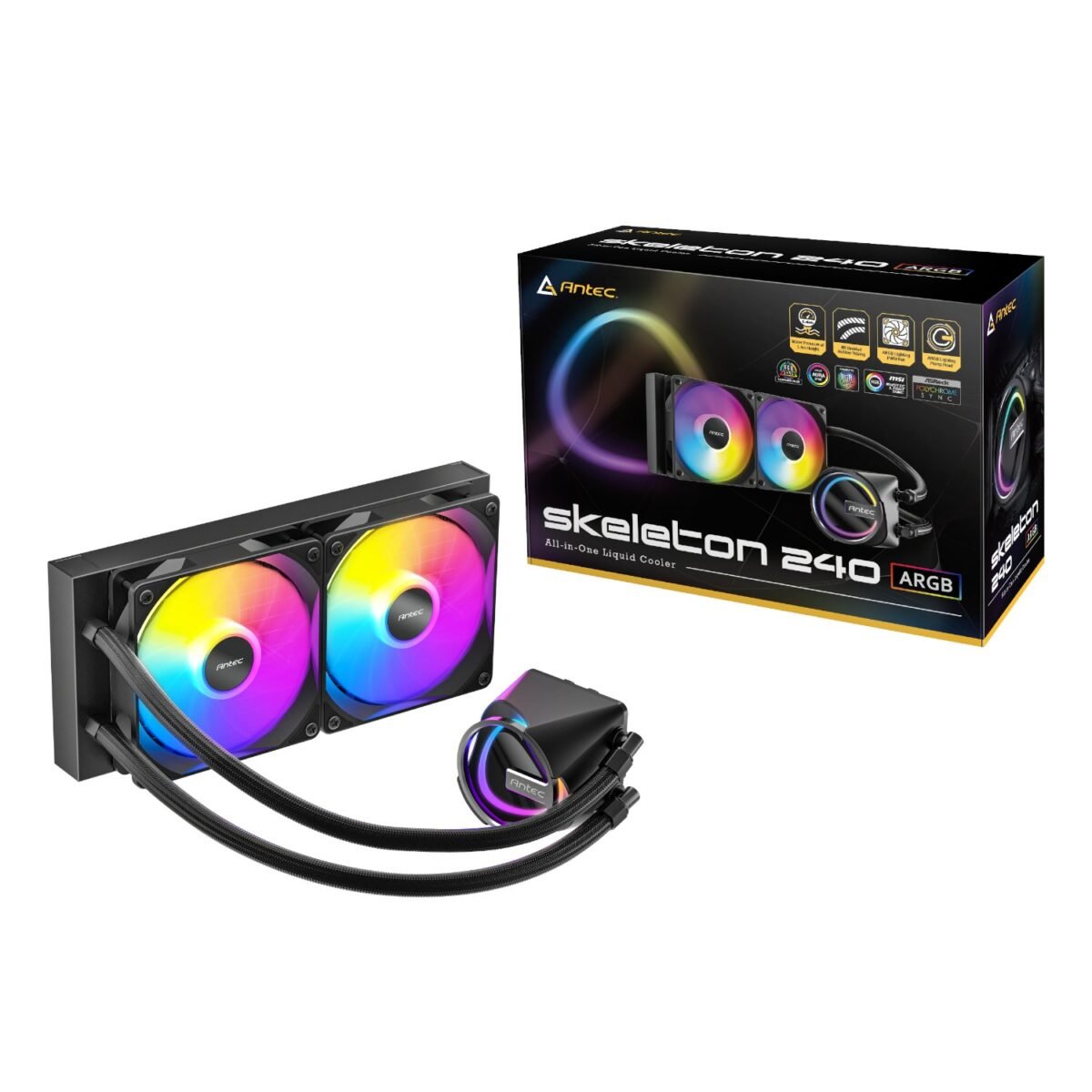 SKELETON-240-ARGB_Antec-Skeleton-240-ARGB-240mm-AIO-Liquid-Cooler-Black_wr_06 Antec Skeleton 240 ARGB CPU Liquid Cooler Black - Image 6