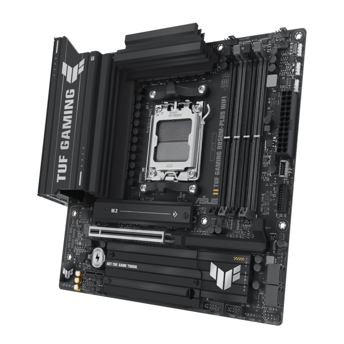 TUFGAMINGB850MPLUSWIFI_Asus-TUF-Gaming-B850M-PLUS-WIFI-AM5-Micro-ATX-Gaming-Motherboard-Black_wr_04 Asus TUF Gaming B850M-PLUS WIFI AM5 Micro ATX Gaming Motherboard - Image 4