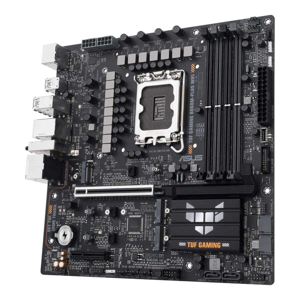 TUFGAMINGB860M-PLUSWIFI-wr-02 Asus TUF Gaming B860M-Plus Wi-Fi M-ATX Motherboard – Intel LGA1851, DDR5, PCIe 5.0. Wi-Fi 7 - Image 3