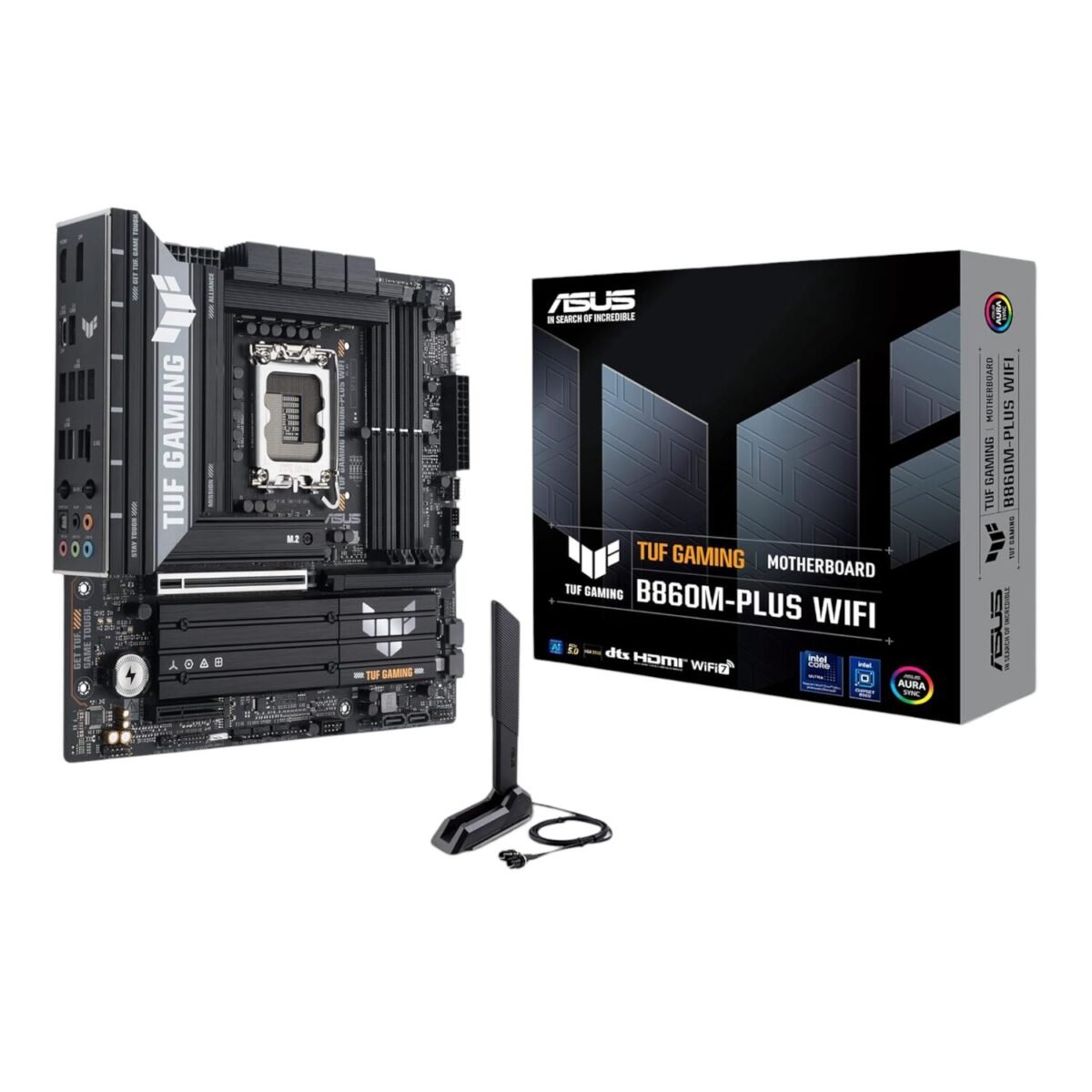 TUFGAMINGB860M-PLUSWIFI-wr-07 Asus TUF Gaming B860M-Plus Wi-Fi M-ATX Motherboard – Intel LGA1851, DDR5, PCIe 5.0. Wi-Fi 7 - Image 1
