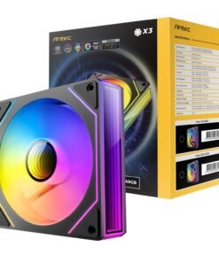 Antec VISION PWM 120mm ARGB Infinity Mirror Case Fan 3 Pack Black