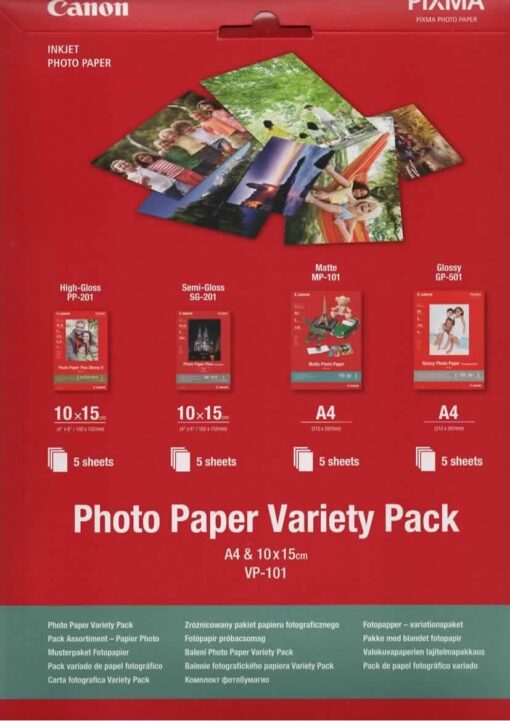 Canon VP-101 Original Photo Paper A4 & 4X6" - 20 sheet
