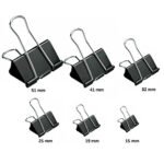 19mm Foldback Binder Clips - 12 Pcs