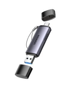 UGREEN CM185-50706 2-in-1 OTG Card Reader | Type-C | USB-A - Silver