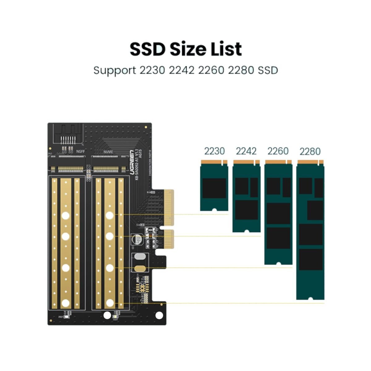 cm302-70504-wr-03 UGREEN CM302 M.2 M/B-Key to PCI-E 3.0 Expansion Card - Image 3