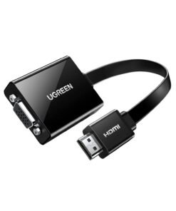 UGREEN HDMI to VGA Adapter, with 3.5mm Audio and Power Port - Black