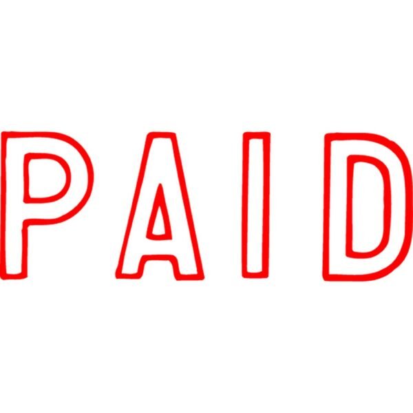 Xstamper Red Ink Stamp - Paid - 1005