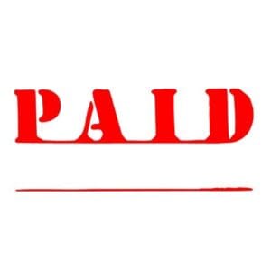 Xstamper Red Ink Stamp - Paid - 1221