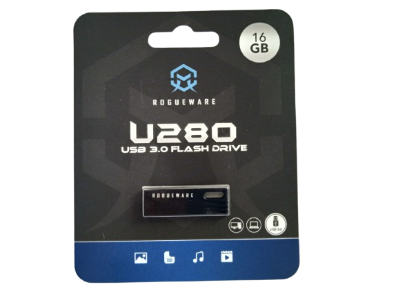 ROGUEWARE Black Capless USB 3.0 Flash Drive/16GB