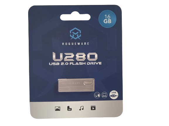 ROGUEWARE Silver Capless USB 2.0 Flash Drive/64GB