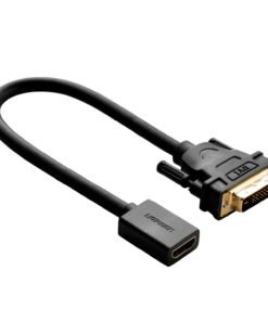UGreen DVI to HDMI Cable Adapter 15cm | Male to Female | 1080p Full HD – Black