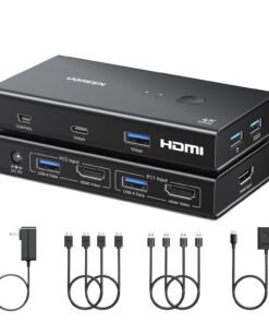 UGreen 2-In-1 HDMI KVM Switch 4 USB Ports 4K@60Hz–Black