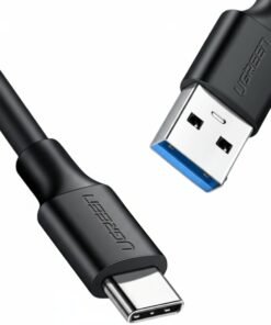 Alternative view of UGREEN Type-C to USB-A 3.0 Cable 1.5m – Fast Charging 3A, 5Gbps Sync – Black