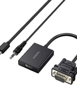 Alternative view of UGreen VGA to HDMI Converter | Male to Female | 1080P Full HD – Black