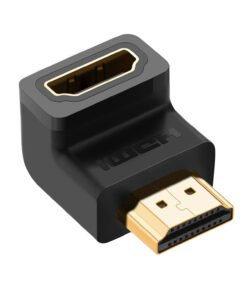 Alternative view of UGreen HD112 HDMI 4K Male to Female Down-angled Connector - Black