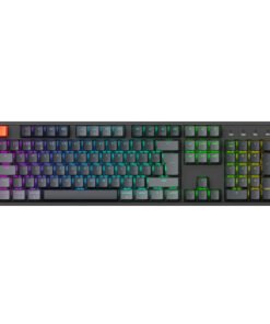 Alternative view of Keychron K10 QMK Full-size RGB Wireless Custom Mechanical Keyboard V.2 (Super RED Switch) – Black
