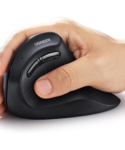 Alternative view of UGREEN Multi-Mode Vertical Mouse Bluetooth and 2.4G Wireless–Black
